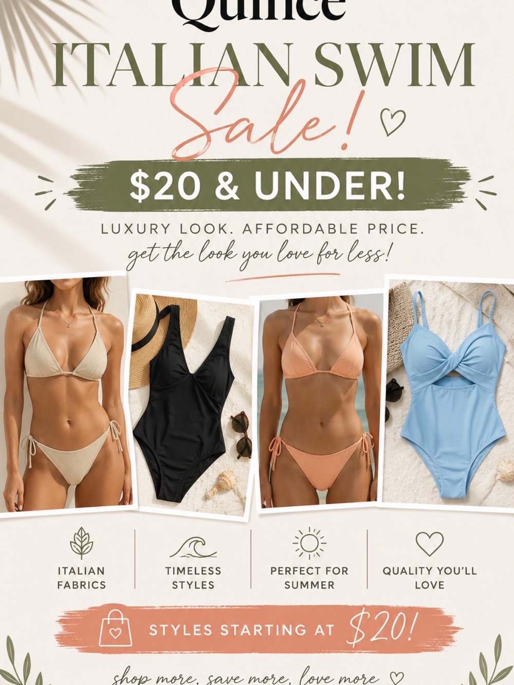 Quince Women Swim One Piece & Bikini Sets